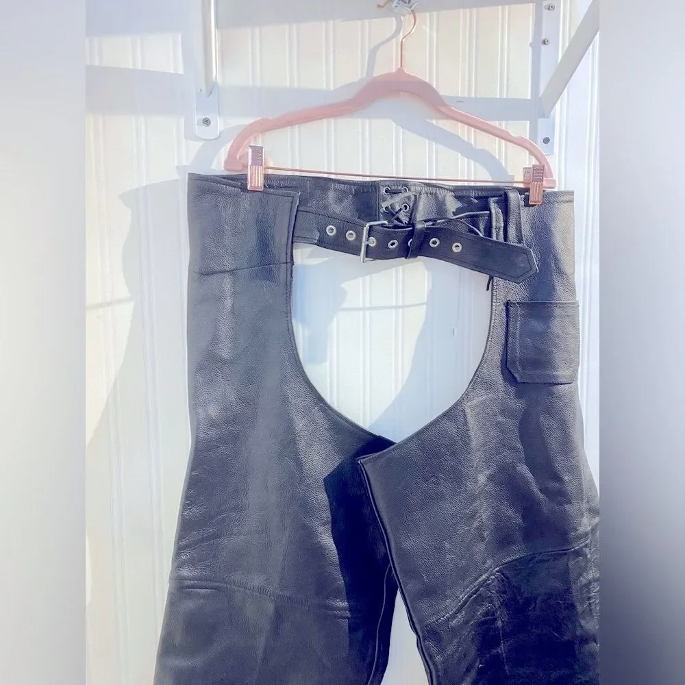 Men's Leather Motorcycle Chaps - Ride Protection M, 3XL‎ - Picture 11 of 15